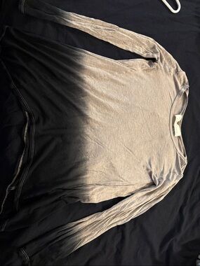 Vintage Havana Black and Gray Ombre Long Sleeve Top